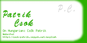 patrik csok business card